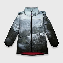 Куртка зимняя для девочки Природа Скайрима, цвет: 3D-красный
