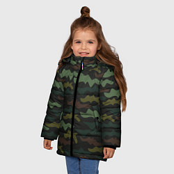 Куртка зимняя для девочки Камуфляж хакки, цвет: 3D-красный — фото 2