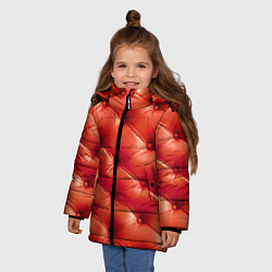 Куртка зимняя для девочки Quilted furniture leather, цвет: 3D-светло-серый — фото 2