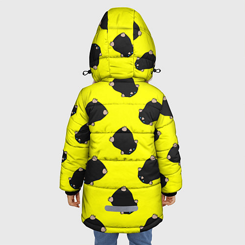 Зимняя куртка для девочки Кротовуха / 3D-Черный – фото 4