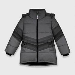 Зимняя куртка для девочки Векторное изображение фона в темно-сером