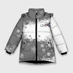 Куртка зимняя для девочки Сноуборд серый, цвет: 3D-черный