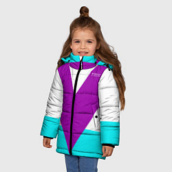 Куртка зимняя для девочки В ретро стиле FIRM, цвет: 3D-светло-серый — фото 2