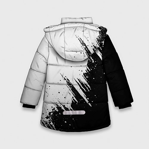 Зимняя куртка для девочки BMW - м комплектация / 3D-Светло-серый – фото 2