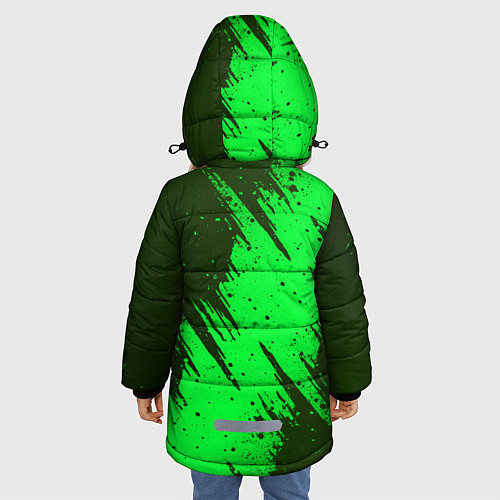 Зимняя куртка для девочки Skoda - green / 3D-Красный – фото 4