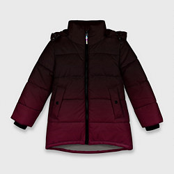 Куртка зимняя для девочки Темно-малиновый градиент, цвет: 3D-светло-серый