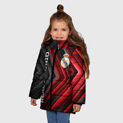 Куртка зимняя для девочки Real Madrid art, цвет: 3D-красный — фото 2