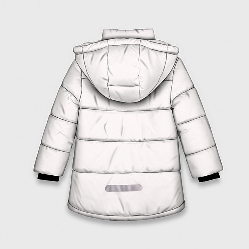 Зимняя куртка для девочки Мишки с сердечками / 3D-Светло-серый – фото 2