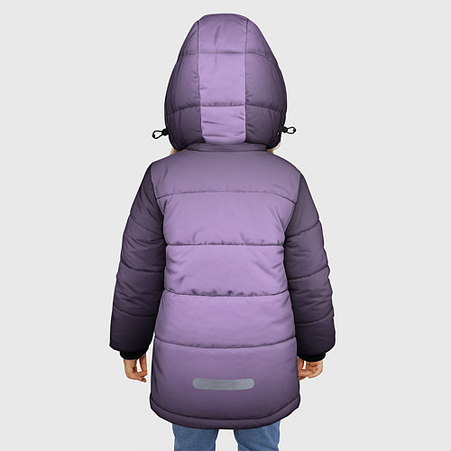 Зимняя куртка для девочки Сиреневый градиент / 3D-Черный – фото 4