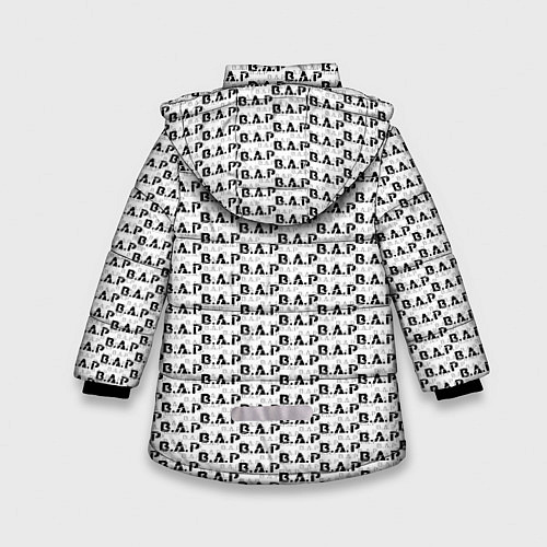 Зимняя куртка для девочки B A P pattern logo / 3D-Светло-серый – фото 2