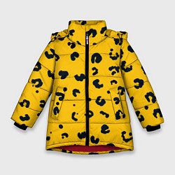 Куртка зимняя для девочки Леопардик, цвет: 3D-красный