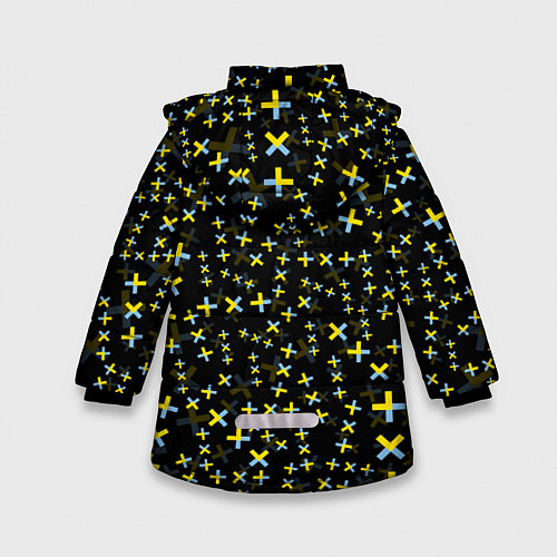 Зимняя куртка для девочки TXT pattern logo / 3D-Светло-серый – фото 2