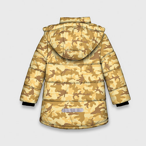 Зимняя куртка для девочки Пустынный камуфляж / 3D-Светло-серый – фото 2