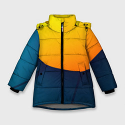 Зимняя куртка для девочки Двойной цвет: жёлтый и синий