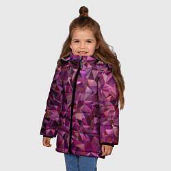 Куртка зимняя для девочки Весенний оригами, цвет: 3D-черный — фото 2