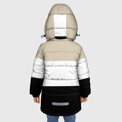 Зимняя куртка для девочки Раша и медведь / 3D-Черный – фото 4
