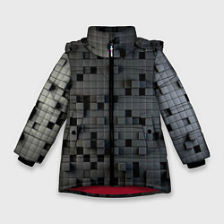 Зимняя куртка для девочки Digital pixel black