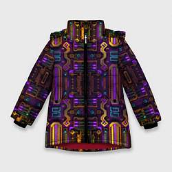 Куртка зимняя для девочки Нейроарт 2077, цвет: 3D-красный