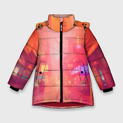 Куртка зимняя для девочки Улица Токио-арт, цвет: 3D-красный