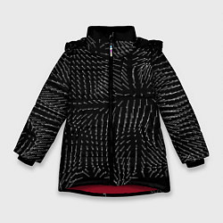 Куртка зимняя для девочки Паттерн из стрелок, цвет: 3D-красный