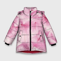 Зимняя куртка для девочки Розовые перышки