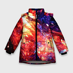 Зимняя куртка для девочки Космическое сияние ночь