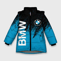 Зимняя куртка для девочки Bmw голубые брызги
