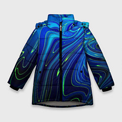 Зимняя куртка для девочки Blurred colors