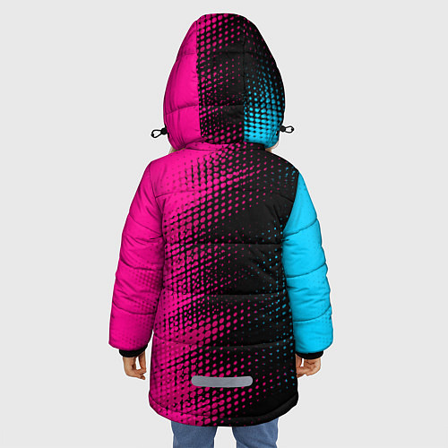 Зимняя куртка для девочки Mazda - neon gradient: по-вертикали / 3D-Черный – фото 4