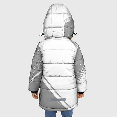 Зимняя куртка для девочки Poppy Playtime glitch на светлом фоне: надпись, си / 3D-Черный – фото 4