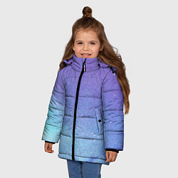 Куртка зимняя для девочки Space fluid art, цвет: 3D-черный — фото 2