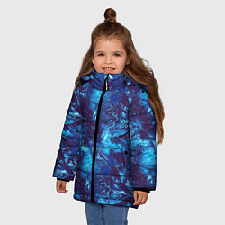 Куртка зимняя для девочки Холодная вода, цвет: 3D-черный — фото 2