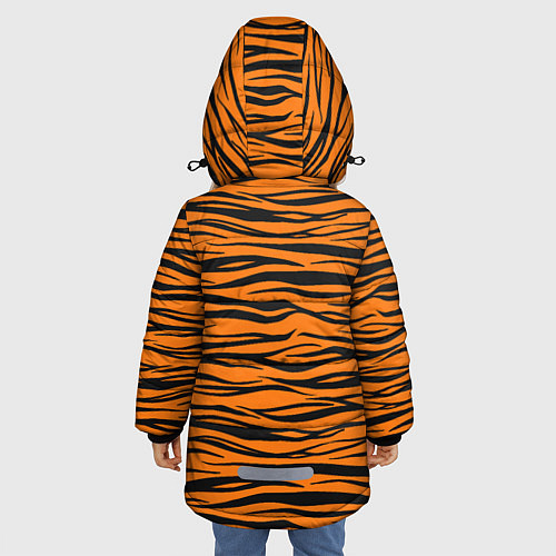 Зимняя куртка для девочки Тигра / 3D-Черный – фото 4