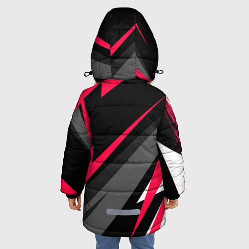 Зимняя куртка для девочки Mini fast lines / 3D-Черный – фото 4