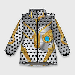 Куртка зимняя для девочки Garrus Mass Effect, цвет: 3D-светло-серый