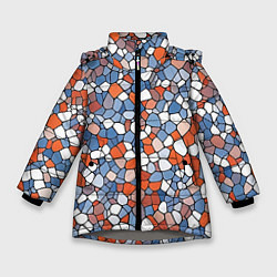 Зимняя куртка для девочки Красочная мозаика