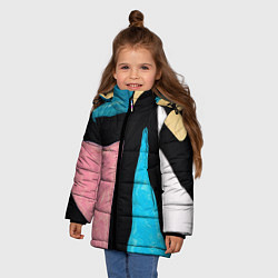 Куртка зимняя для девочки Переливы красок, цвет: 3D-светло-серый — фото 2