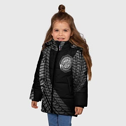 Куртка зимняя для девочки Chrysler tire tracks, цвет: 3D-черный — фото 2