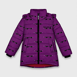 Куртка зимняя для девочки Вот Это Да Фиолетовый, цвет: 3D-красный