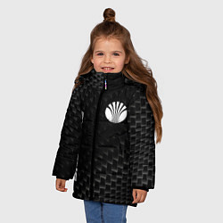 Куртка зимняя для девочки Daewoo карбоновый фон, цвет: 3D-черный — фото 2