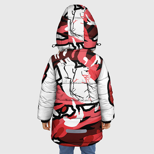 Зимняя куртка для девочки The Bloody Heart / 3D-Черный – фото 4