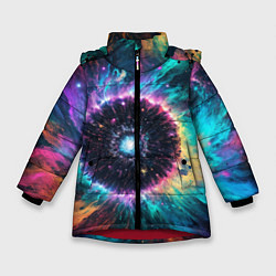 Зимняя куртка для девочки Астрономический пейзаж
