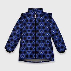 Куртка зимняя для девочки Ясна3 - Небесная структура, цвет: 3D-светло-серый