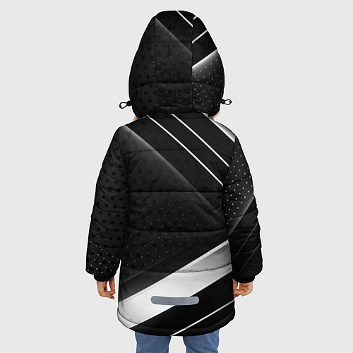 Зимняя куртка для девочки Volkswagen sign / 3D-Черный – фото 4
