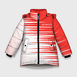 Куртка зимняя для девочки Toyota sign, цвет: 3D-светло-серый