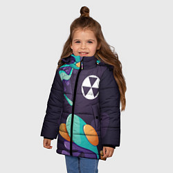 Куртка зимняя для девочки Fallout graffity splash, цвет: 3D-черный — фото 2