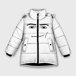 Куртка зимняя для девочки Одежда Man Face Roblox, цвет: 3D-черный