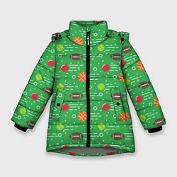Куртка зимняя для девочки Спортивная жизнь, цвет: 3D-светло-серый