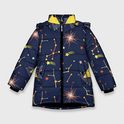 Зимняя куртка для девочки Созвездия