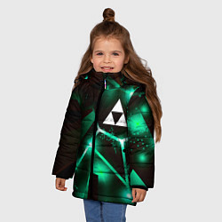 Куртка зимняя для девочки Zelda разлом плит, цвет: 3D-черный — фото 2